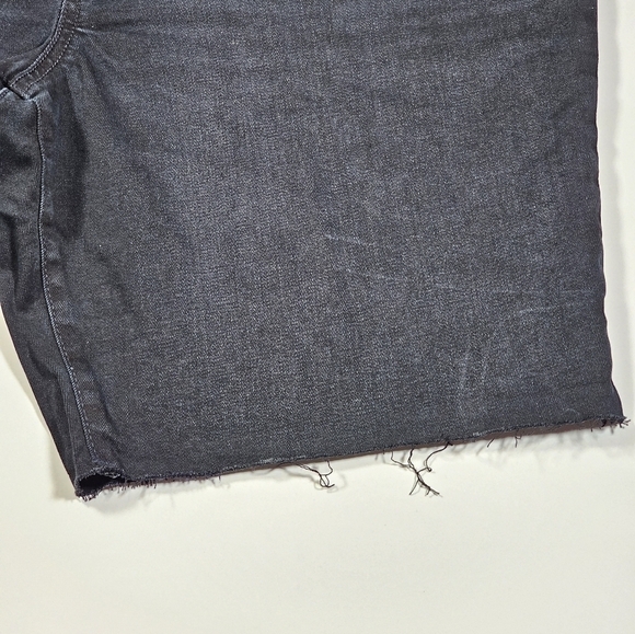 Isabel Maternity Crossover Panel Black Wash Denim Bermuda Shorts Size  NWT - Picture 6 of 13